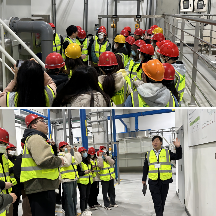 鄭州大學(xué)實習生來中原綠豐承建的胖東來污水站學(xué)習1